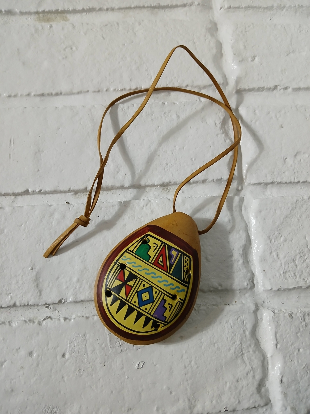 Peruvian Art‎ Ocarina Whistle/Clay Flutes Hand Made in Peru/Hand Painted